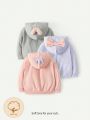 Cozy Cub Baby Girls' 3pc Set Hooded Sweatshirt With 3d Decorations