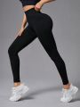 Women's High Waist Tummy Control Seamless Yoga Leggings With Butt Lifting Effect