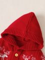 Infant Boys' Christmas Pattern Hooded Cardigan