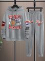 Men's Basketball-print Drawstring Hoodie And Joggers Two-piece Set