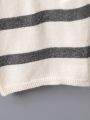 Little Girls' Striped Turtleneck Casual Sweater Dress