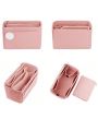 1pc Felt Makeup Bag With Foldable And Portable Design, Large Capacity And Detachable Inner Compartment