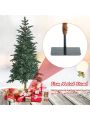 Gymax 6 FT Pre-Lit Artificial Slim Pencil Christmas Tree Faux-Pine Tree w/ LED lights