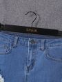 SHEIN Boys' (Big Kid) Ripped & Rolled Hem Denim Shorts
