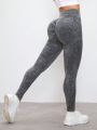SHEIN Yoga Trendy Women's Tie Dye Yoga Pants