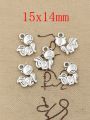 20Pcs Charms Fox  Silver Color Pendants Antique Making Handmade Crafts DIY Jewelry