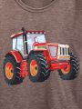 Young Boys' Summer Tractor Heat Transfer T-Shirt