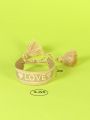 1pc Women's High Fashion & Simple Wristband With European And American Style Letter Design