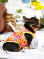 PETSIN Petsin Colorful Flower Pattern Pet Vest For Cats And Dogs
