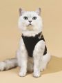 PETSIN Petsin Cool Gold Chain & Printed Pet Vest, Universal For Cats And Dogs