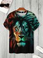 Manfinity LEGND Men's Plus Size Animal Pattern T-shirt