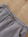 Baby Boy 3pcs/Set Corduroy Button Decoration Casual Pocket Pants Set