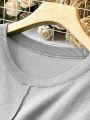 Plus Size Sweater Vest With Stitching Detail Round Neckline