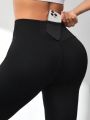 Women's Sports Leggings With Mesh Patchwork