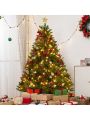 4FT Artificial Holiday Christmas Tree, Unlit Premium Hinged Spruce Holiday Xmas Tree, 250 Branch Tips & Metal Foldable Stand for Home, Office, Party Decoration