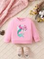Baby Girl Mermaid Print Sweatshirt