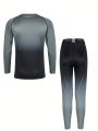 Men's Round Neck Tight Sports Suit With Pants