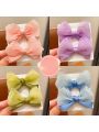 1pair Kids' Hair Clips Butterfly Bowknot Design Hair Clamps For Girls' Side Hair Or Baby Bangs