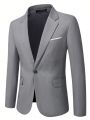 Manfinity Hypemode Men's Turn-down Collar Suit Jacket
