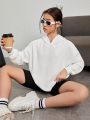 Teen Girls' Casual Five-pointed Star Pattern Long Sleeve Sweatshirt, Suitable For Autumn And Winter