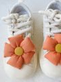 1pair Daily Simple Cloth Flower Decoration For Shoelaces, Detachable Lace Buckle, Diy Accessory For Four Seasons