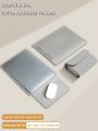 1pc Light Grey Pu Leather Laptop Sleeve With Power Adapter Bag For Apple Macbook
