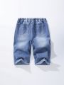 Teen Boys' Vintage Street Style Loose Fit Comfortable Denim Shorts