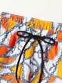 Men's Chain Print Beach Shorts