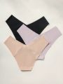 Women's Seamless Three-Triangle Panties Set In Three Colors