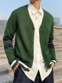 Manfinity Hypemode Men's Contrast Color Long Sleeve Cardigan