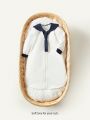 Cozy Cub 1pc Baby Sleeping Bag With Navy Collar