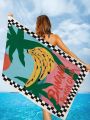 Tutti Frutti Oil Painting Style Cute Banana Print Soft Absorbent Beach Towel