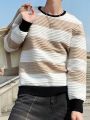 Manfinity Hypemode Men's Color Block Long Sleeve Sweater
