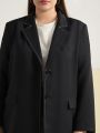SHEIN Mulvari Plus Size Contrast Colored Lapel Collar Suit Jacket