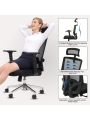 Ergonomic Office Chair with Adjustable Headrest, Lumbar Support, Mesh Desk Chair, Swivel Executive Task Chair, Computer Chair