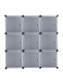 1 Set Of Storage Organizer Diy 9-cube Storage Shelving With Doors For Bedroom Living Room
