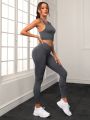 Women'S Seamless Sports Camisole And Leggings Set