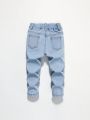 Infant Boys' Elastic Waist Ripped Jeans