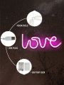 1pc Usb Or 3pcs Aa Battery Powered Led Neon Light With Love Shape, Suitable For Room Decoration And Marriage Proposal