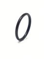 2mm Thin Stainless Steel Ring For Women, Titanium Steel Color-fading-proof Ring, Minimalist & Fashionable Jewelry, Elegant Hand Ornament