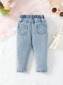 Baby Boys' Comfortable Casual Button-Fly Denim Pants