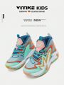 Kids Sneakers Boys Basketball Shoes Nonslip Kid Sports Shoes Girls Athletic Running Shoes Light Blue