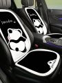 New Cute Flip-over Panda Car Seat Cover Set, Plush Heated And Anti-freezing For Winter With Seat Cover And Back Cushion
