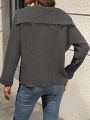 Slouchy Knit Sweater With Dropped Shoulders