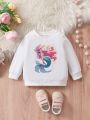 Baby Girl Mermaid Print Sweatshirt