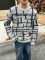 Men'S Sweater With Random Pattern