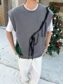 Manfinity Men's Loose Color Block Knitted Sweater Vest