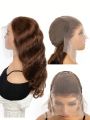 Chocolate Brown Body Wave Human Hair Wigs 13*6 Transparent Lace Front Wig With Baby Hair Pre Plucked For Women