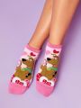 SCOOBY-DOO X SHEIN 2pairs Romantic Valentine'S Day Women'S Short Socks