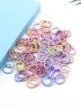100pcs Women's Simple Colorful Small Hair Ties And Headbands, Elastic Hair Bands For Babies That Do Not Hurt Hair
